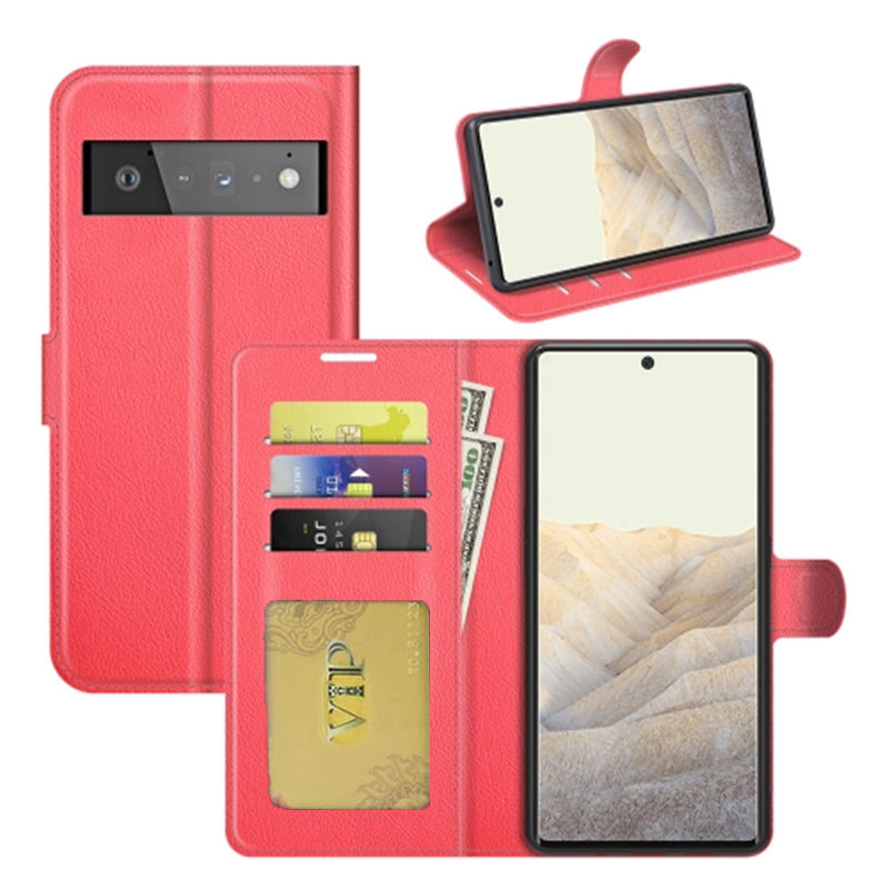 Leather Folio Wallet Case for Google Pixel 6 Leather Folio Wallet Case for Google Pixel 6